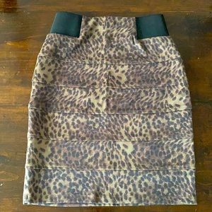 Forever 21 Leopard high waist pencil skirt sz S